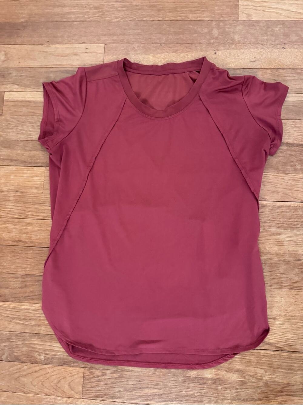 C9 Champion Women's Maroon Short Sleeve Activewear Top - Size L
b23